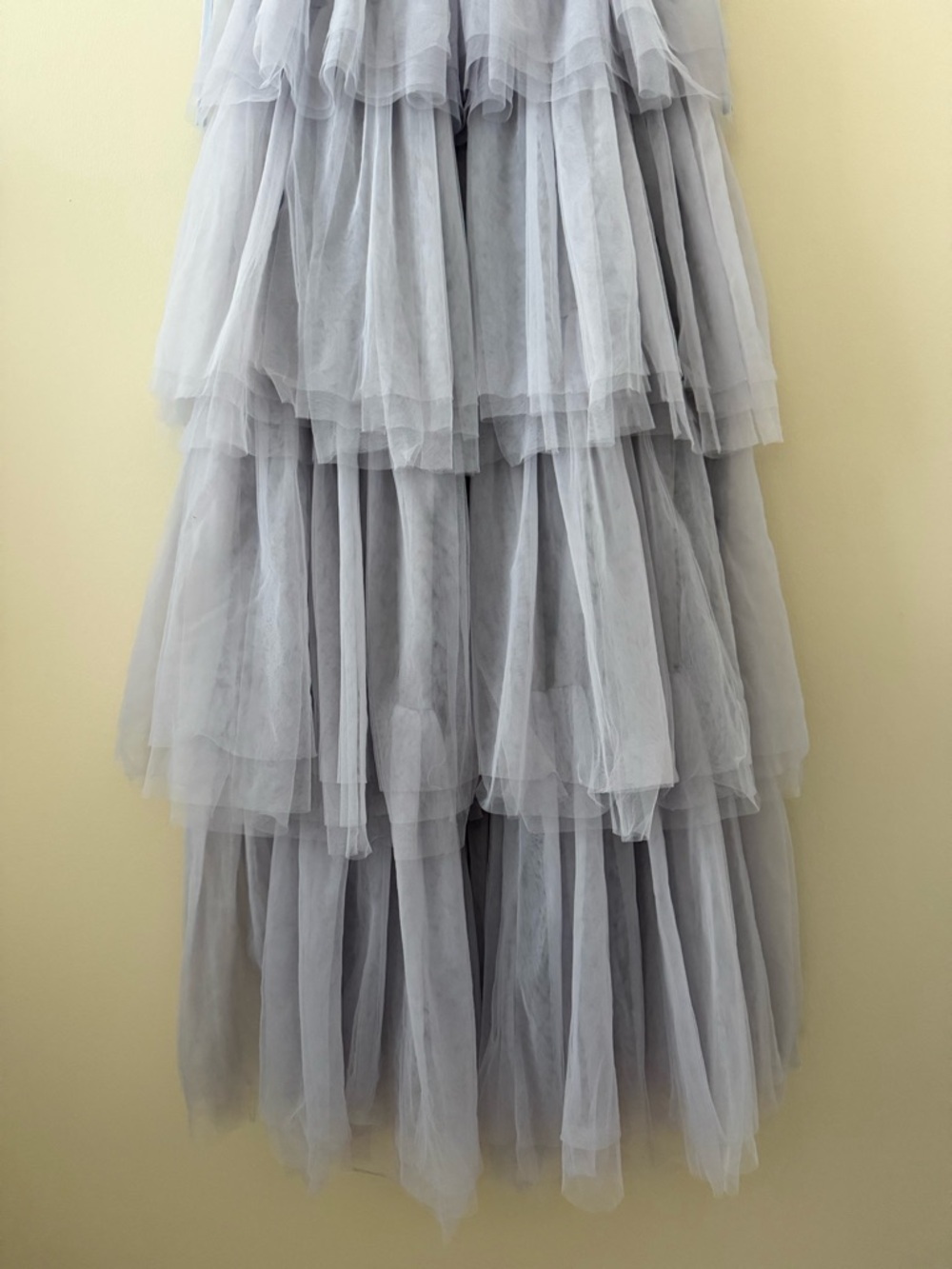 NWT - Baltic Born - Alora Tulle Tiered Maxi Dress - Dusty Slate - Picture 8 of 13